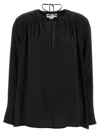 Victoria Beckham Gather Detail Tie Blouse With Gathered Shoulders