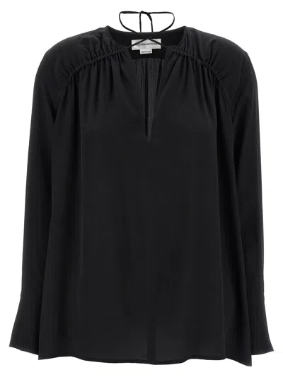 VICTORIA BECKHAM GATHER DETAIL TIE BLOUSE