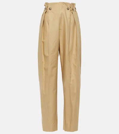 Victoria Beckham Pants Gathered Waist In Neutral