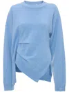 Victoria Beckham Gathered Side Sweater Iceberg In Blue