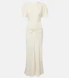 Victoria Beckham Bela Midi Dress In Bright Ivory In Neutral