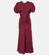 VICTORIA BECKHAM GATHERED MIDI DRESS