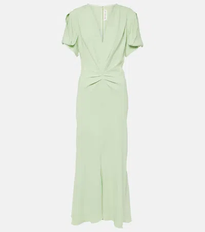 VICTORIA BECKHAM GATHERED MIDI DRESS