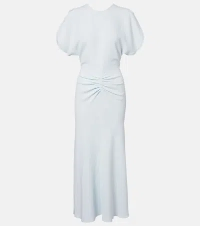 Victoria Beckham Gathered Midi Dress In White