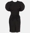 Victoria Beckham Gathered Waist Mini Dress In Black