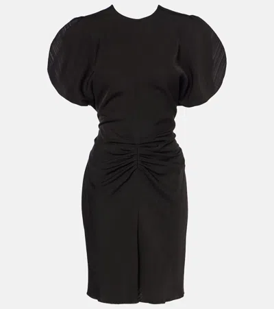 Victoria Beckham Gathered Waist Mini Dress In Black
