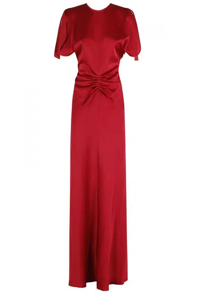 VICTORIA BECKHAM GATHERED WAIST FLOORLENGTH
