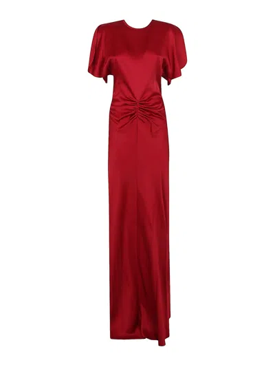 VICTORIA BECKHAM GATHERED WAIST FLOORLENGTH