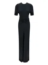 Victoria Beckham Gathered-waist Maxi Dress In Black