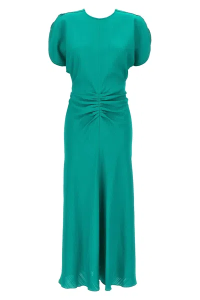 VICTORIA BECKHAM VICTORIA BECKHAM 'GATHERED WAIST MIDI' DRESS