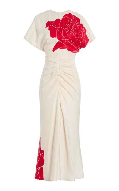 Victoria Beckham Gathered Waist Midi Dress