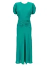 Victoria Beckham Women's Gathered Waist Midi Dress In Green