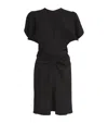 Victoria Beckham Gathered Waist Mini Dress In Black