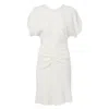 Victoria Beckham Gathered Waist Mini Dress In White