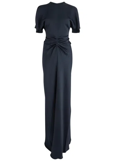 VICTORIA BECKHAM VICTORIA BECKHAM GATHERED WAIST SATIN GOWN