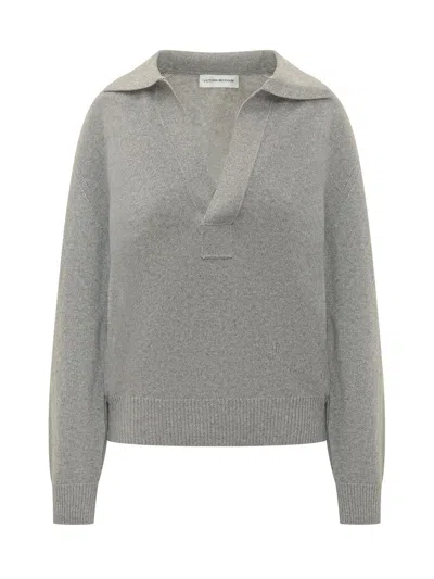 Victoria Beckham Genevieve Knit Jumper In Midgrey Marl