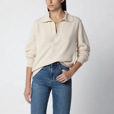 Victoria Beckham Genevieve Sweater In Elderflower Cashmere Blend In Neutral