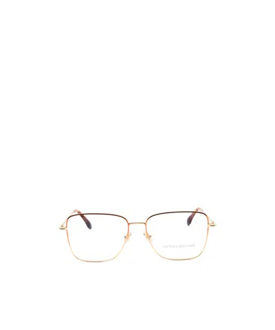Victoria Beckham Geometric Frame Plano Lens In Gold