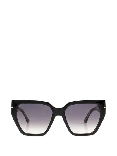 Victoria Beckham Geometric-frame Sunglasses In Black