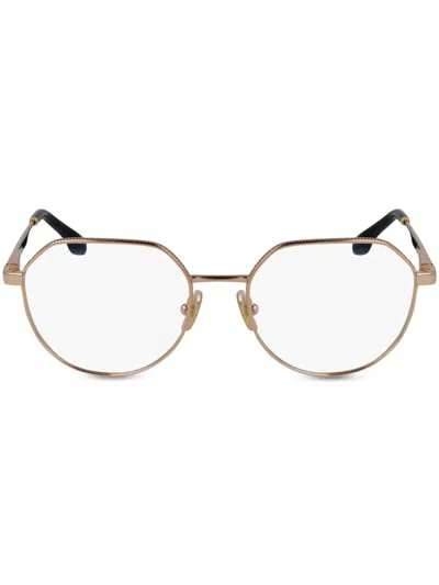 Victoria Beckham Geometric-frame Glasses In Green