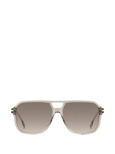 Victoria Beckham Geometric-frame Sunglasses In Neutral