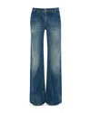 Victoria Beckham Gigi Mid Rise Straight Jeans In Vintage Indigo In Vintage Indigo