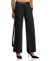 Victoria Beckham Gigi Wool-blend Satin-trim Trousers In Black