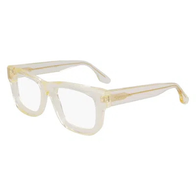 Victoria Beckham Gold Acetate Glasses (frames) In Neutral