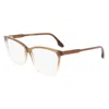 Victoria Beckham Gold Acetate Glasses (frames) In Brown