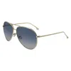 Victoria Beckham Gold Metal Sunglasses In Gray