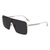 Victoria Beckham Gold Metal Sunglasses In Black