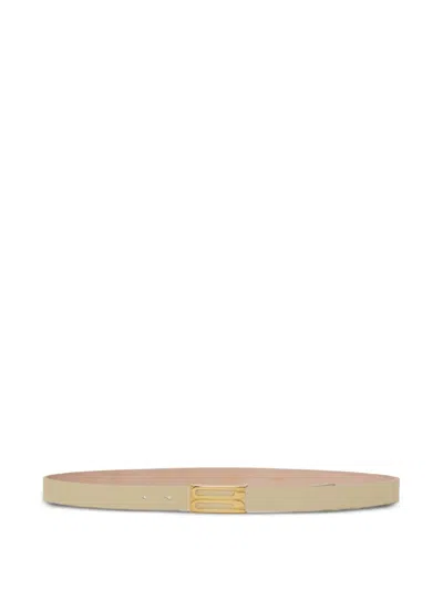 Victoria Beckham Gold-tone Buckle Belt In Neutral
