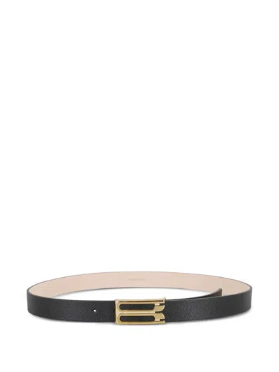 Victoria Beckham Gold-tone Buckle Leather Belt