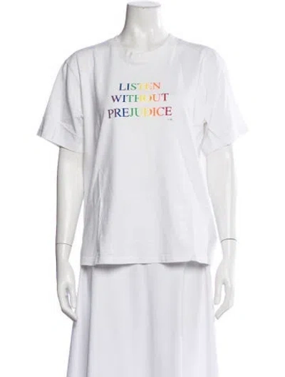 Pre-owned Victoria Beckham Graphic Print Crew Neck T-shirt In Multi