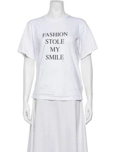 Pre-owned Victoria Beckham Graphic Print Crew Neck T-shirt In Multi