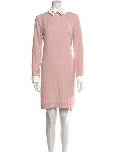 Pre-owned Victoria Beckham Graphic Print Mini Dress In Pink