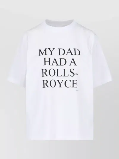 VICTORIA BECKHAM GRAPHIC PRINT RELAXED FIT SHORT SLEEVE TOP