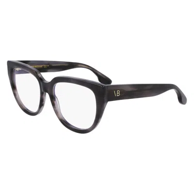 Victoria Beckham Gray Acetate Glasses (frames) In Black