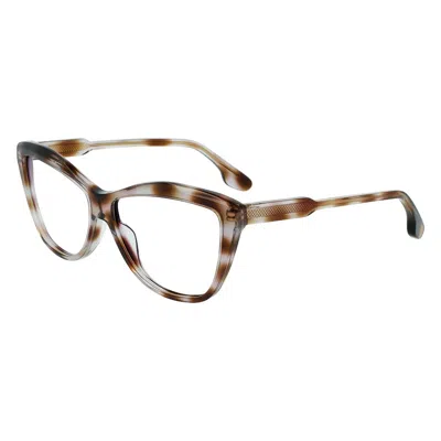 Victoria Beckham Gray Acetate Glasses (frames) In Brown