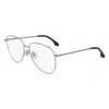 Victoria Beckham Gray Metal Glasses (frames) In Silver