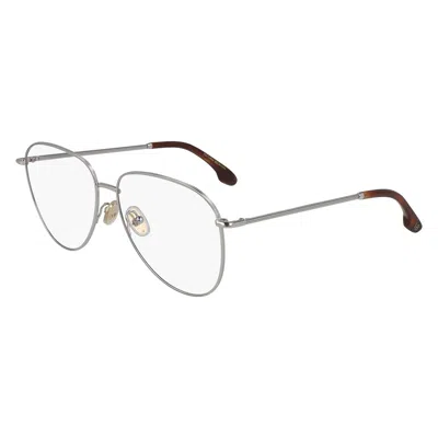 Victoria Beckham Gray Metal Glasses (frames) In Silver