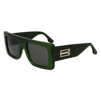 VICTORIA BECKHAM GREEN ACETATE SUNGLASSES