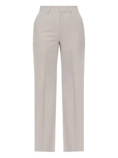 VICTORIA BECKHAM GREY WIDE LEG TAILORED TROUSERS