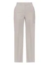 Victoria Beckham Tailored Beige Trousers With Front Fastening In Gray