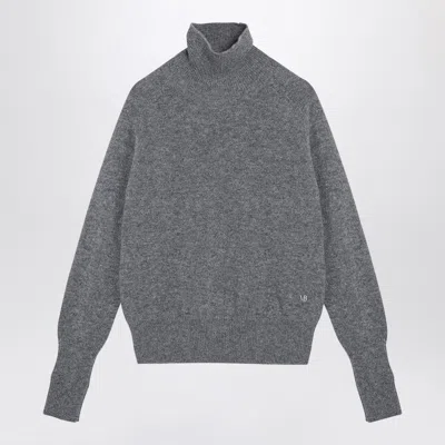 VICTORIA BECKHAM GREY WOOL TURTLENECK SWEATER