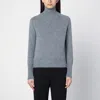 Victoria Beckham Grey Wool Turtleneck Sweater In Grey