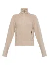 Victoria Beckham Half-zip Milano Sweater In Neutral