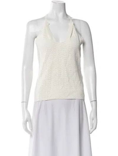 Pre-owned Victoria Beckham Halterneck Sleeveless Top In Neutral