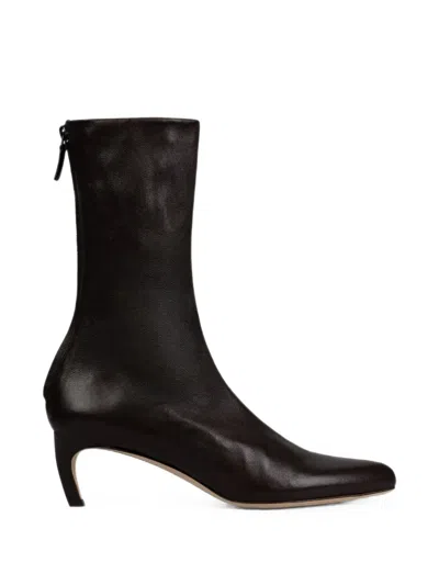 Victoria Beckham Harlow Leather Boots In Brown
