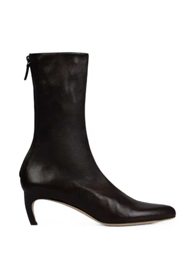 Victoria Beckham Harlow Leather Boots In Brown